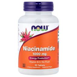 나우푸드 NOW Foods, 나이아신아마이드, 1,000mg, 90정