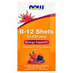 나우푸드 NOW Foods, B-12 샷, 믹스 베리, 12팩, 각 15ml(0.5fl oz)