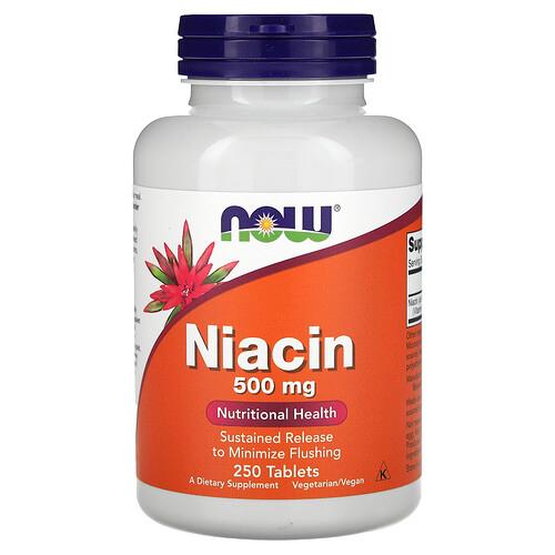 나우푸드 NOW Foods, 나이아신, 500 mg, 250 정 상품 이미지