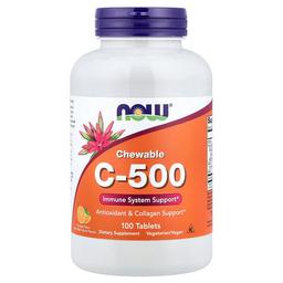 나우푸드 NOW Foods, C-500, 오렌지, 100정