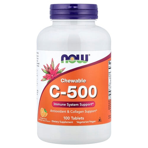 나우푸드 NOW Foods, C-500, 오렌지, 100정 상세 이미지