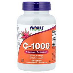 나우푸드 NOW Foods, C-1000, 로즈힙 및 바이오플라보노이드 함유, 100정