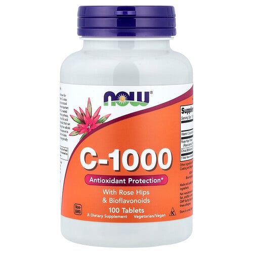 나우푸드 NOW Foods, C-1000, 로즈힙 및 바이오플라보노이드 함유, 100정 상세 이미지
