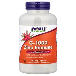 나우푸드 NOW Foods, C-1000 아연 이뮨, 베지 캡슐 180정
