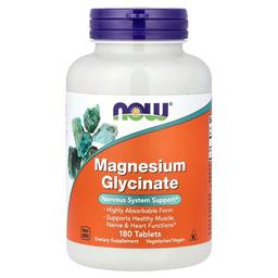 나우푸드 NOW Foods, 마그네슘 글리시네이트, 180정(1정당 100mg)