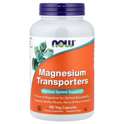 나우푸드 NOW Foods, 마그네슘 트랜스포터, 베지 캡슐 180정(캡슐 1정당 120mg) 상세 이미지