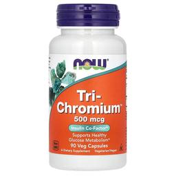 나우푸드 NOW Foods, 트라이 크로미늄(Tri-Chromium), 500 mcg, 90 식물성 캡슐
