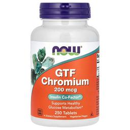 나우푸드 NOW Foods, GTF 크로뮴, 200mcg, 250정