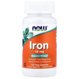 나우푸드 NOW Foods, 철분, 18mg, 베지 캡슐 120정
