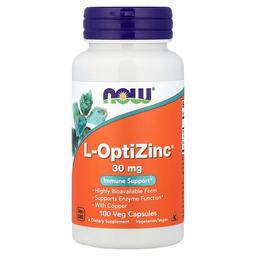 나우푸드 NOW Foods, L-OptiZinc®, 베지 캡슐 100정