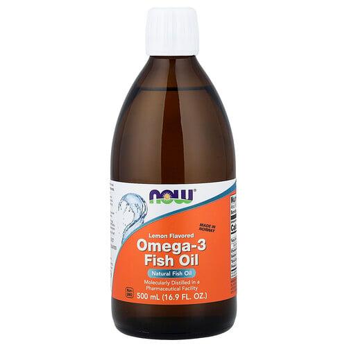 나우푸드 NOW Foods, 오메가-3 피쉬 오일, 레몬 맛, 16.9 액량 온스 (500 ml) 상품 이미지