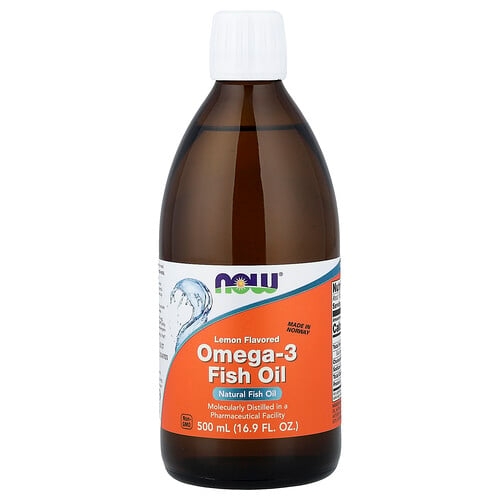 나우푸드 NOW Foods, 오메가-3 피쉬 오일, 레몬 맛, 16.9 액량 온스 (500 ml) 상세 이미지