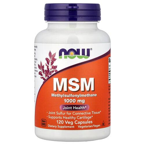 나우푸드 NOW Foods, MSM, 메틸설포닐메테인, 베지 캡슐 120정(캡슐 1정당 1,000mg) 상품 이미지