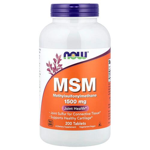 나우푸드 NOW Foods, MSM, 1,500mg, 200정 상품 이미지