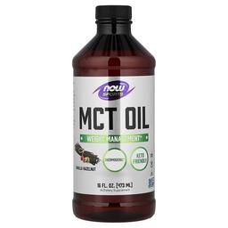 나우푸드 NOW Foods, 스포츠, MCT 오일, 바닐라 헤이즐넛, 473ml (16 fl oz)