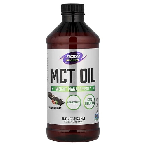 나우푸드 NOW Foods, 스포츠, MCT 오일, 바닐라 헤이즐넛, 473ml (16 fl oz) 상세 이미지