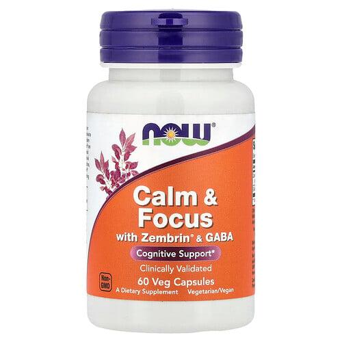 나우푸드 NOW Foods, Zembrin® 및 GABA 함유 진정 및 집중력 강화, 베지 캡슐 60정 상품 이미지