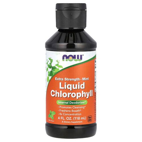 나우푸드 NOW Foods, 액상 엽록소, 민트, 118ml(4fl oz) 상품 이미지