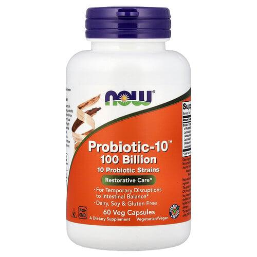 나우푸드 NOW Foods, Probiotic-10™, 1,000억, 베지 캡슐 60정 상품 이미지