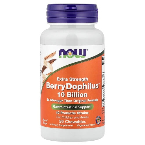 나우푸드 NOW Foods, Berry Dophilus™, 츄어블 50정 상세 이미지