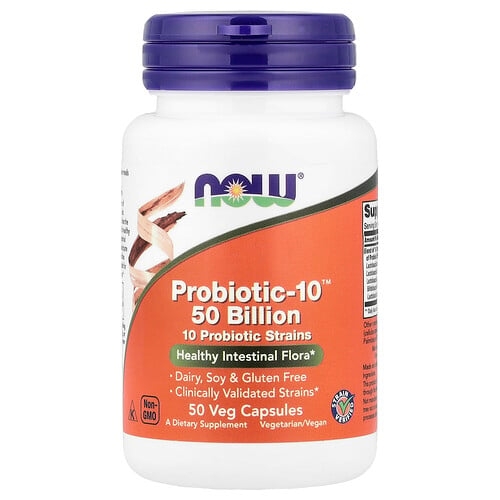 나우푸드 NOW Foods, Probiotic-10™, 500억, 베지 캡슐 50정 상세 이미지
