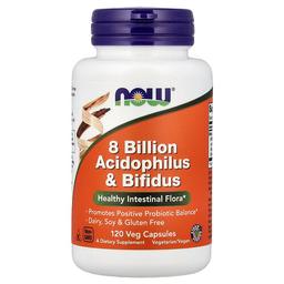 나우푸드 NOW Foods, 80억 애시도필러스 & 비피더스, 베지 캡슐 120정(캡슐 1정당 68mg)