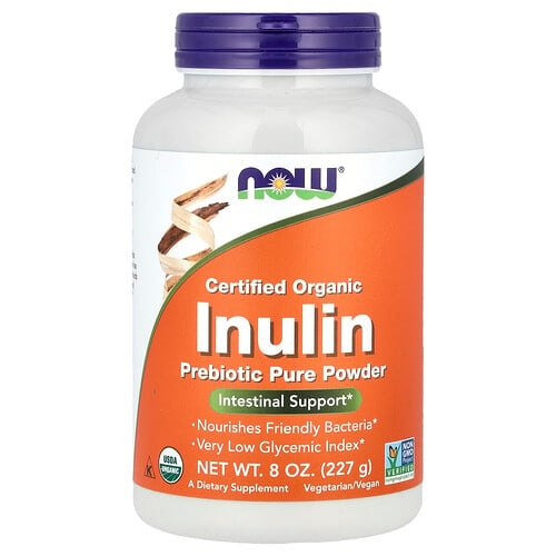 나우푸드 NOW Foods, 유기농 인증 이눌린, 프리바이오틱 순수 분말, 227g(8oz) 상세 이미지