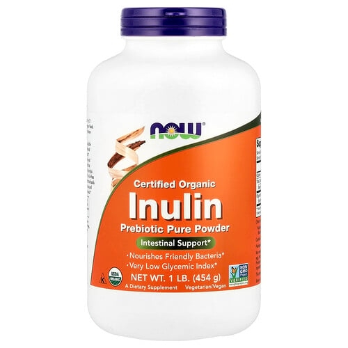 나우푸드 NOW Foods, 유기농 인증 이눌린, 프리바이오틱 순수 분말, 454g(1lb) 상세 이미지