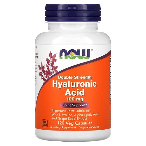 나우푸드 NOW Foods, L-프롤린, 알파리포산, 포도씨추출물 함유 히알루론산, 100mg, 베지 캡슐 120정 상세 이미지