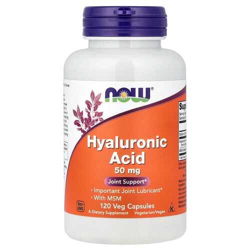 나우푸드 NOW Foods, MSM 함유 히알루론산, 50mg, 베지 캡슐 120정 상세 이미지