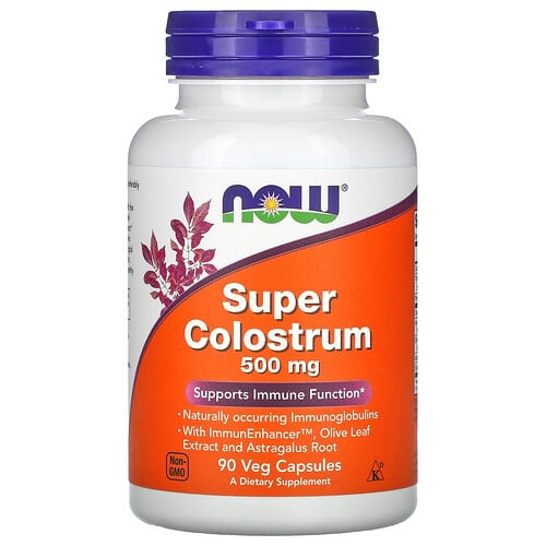 나우푸드 NOW Foods, Super Colostrum, 500mg, 베지 캡슐 90정 상세 이미지