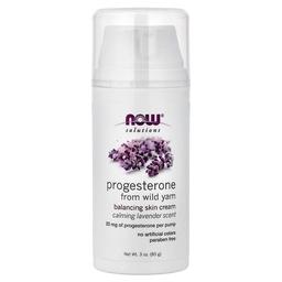 나우푸드 NOW Foods, Solutions, 야생 얌에서 추출한 프로게스테론, 밸런싱 스킨 크림, 카밍 라벤더, 85g(3oz)