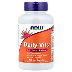 나우푸드 NOW Foods, Daily Vits™, 종합비타민 & 미네랄, 베지 캡슐 120정