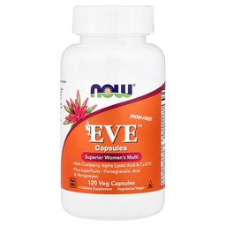 나우푸드 NOW Foods, Eve™, 슈피리어 여성용 종합비타민, 철분 무함유, 베지 캡슐 120정