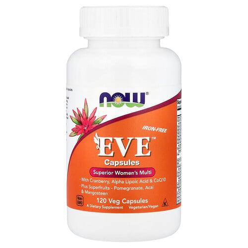 나우푸드 NOW Foods, Eve™, 슈피리어 여성용 종합비타민, 철분 무함유, 베지 캡슐 120정 상품 이미지
