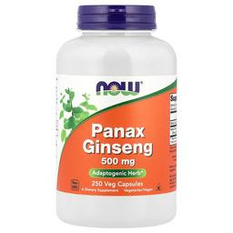 나우푸드 NOW Foods, 인삼, 500mg, 베지 캡슐 250정