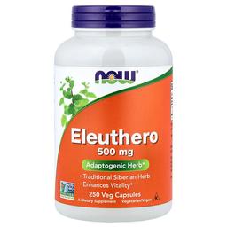 나우푸드 NOW Foods, 가시오갈피, 500mg, 베지 캡슐 250정