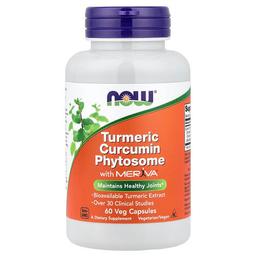 나우푸드 NOW Foods, 강황 커큐민 파이토솜, Meriva® 함유, 베지 캡슐 60정(캡슐 1정당 500mg)