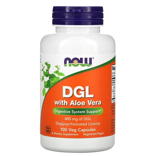 나우푸드 NOW Foods, DGL 알로에베라 함유, 400mg, 베지 캡슐 100정 상세 이미지