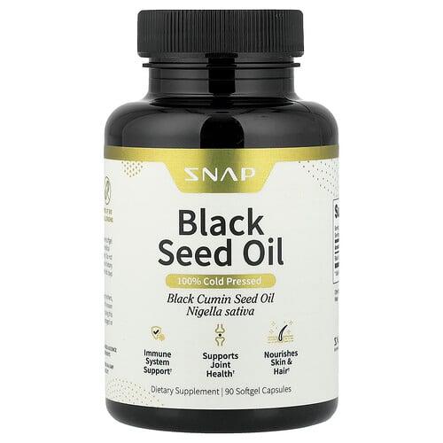 스냅 서플리먼츠 Snap Supplements, 블랙 씨드 오일, 500mg, 소프트젤 캡슐 90정 상품 이미지
