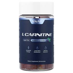스냅 서플리먼츠 Snap Supplements, l-카르니틴 구미젤리, 블루베리, 무설탕, 구미젤리 60개(구미젤리 1개당 250mg)