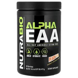 NutraBio, 알파 EAA, 복숭아 차, 413g(0.91lb)