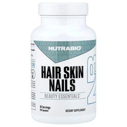 NutraBio, 모발 피부 손발톱, 캡슐 90정