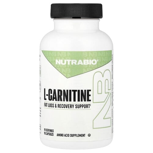 NutraBio, L-카르니틴, 캡슐 90정(캡슐 1정당 500mg) 상세 이미지