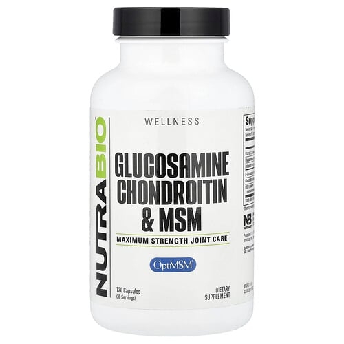 NutraBio, 글루코사민 콘드로이틴 & MSM, 캡슐 120정 상세 이미지