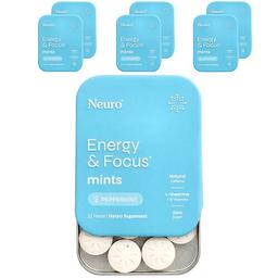 뉴로검 NeuroGum, 민트, 에너지 & 집중력, 페퍼민트, 6팩, 각 12조각