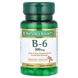 네이쳐스 바우티 Nature's Bounty, 비타민 B-6, 100 mg, 100 정