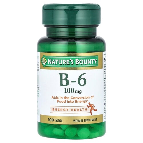 네이쳐스 바우티 Nature's Bounty, 비타민 B-6, 100 mg, 100 정 상세 이미지