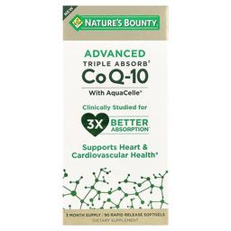 네이쳐스 바우티 Nature's Bounty, Advanced Triple Absorb CoQ-10, 속방형 소프트젤 90정(소프트젤 1정당 100mg)