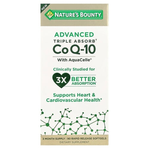 네이쳐스 바우티 Nature's Bounty, Advanced Triple Absorb CoQ-10, 속방형 소프트젤 90정(소프트젤 1정당 100mg) 상세 이미지